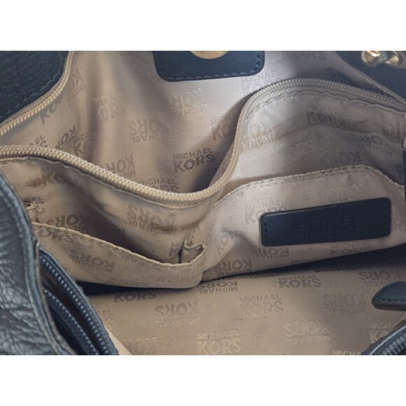 Michael Kors Womens Bag  Tote Shoulder Fulton Blue Pebbled Leather - Picture 6 of 9